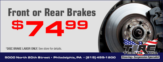 $74.99 Front or Rear Brake Pad Special